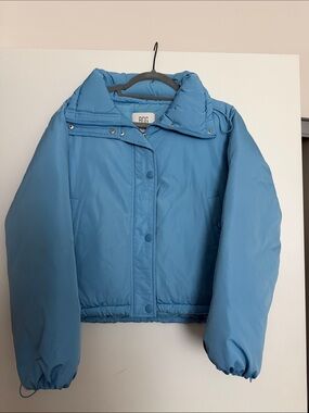 BDG Light Blue Cropped Puffer Jacket